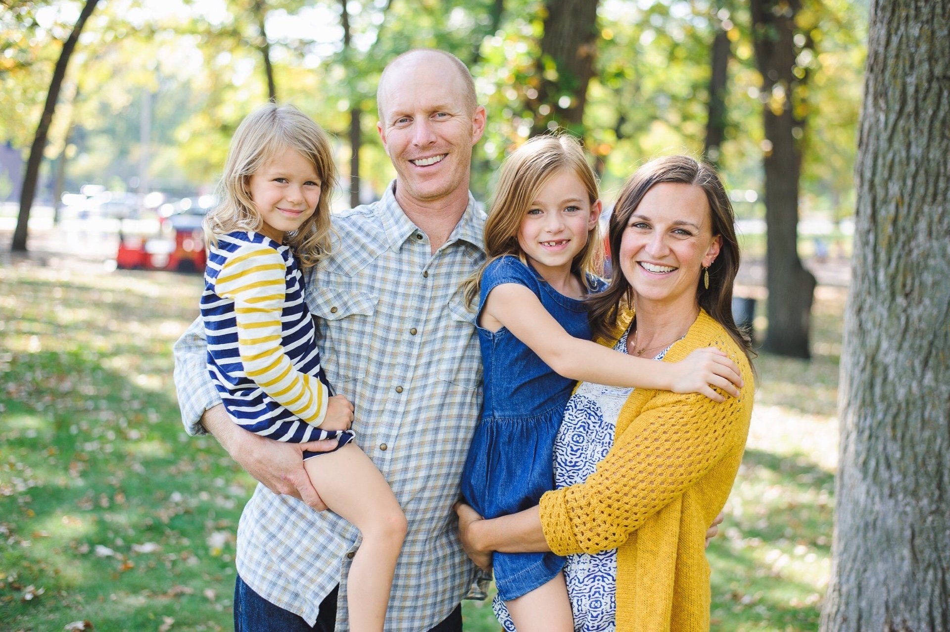 Family portrait in the park