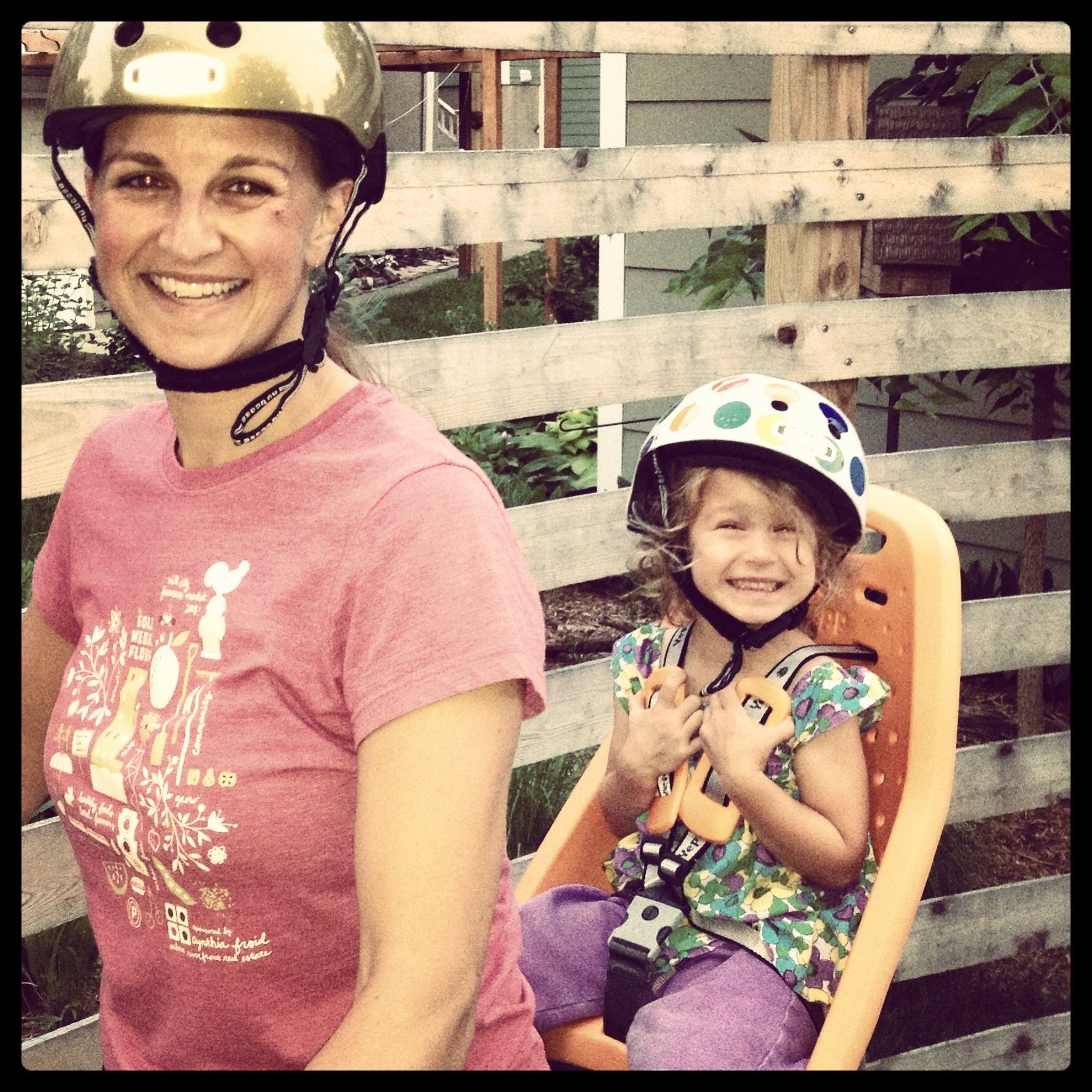 Bike ride with her daughter