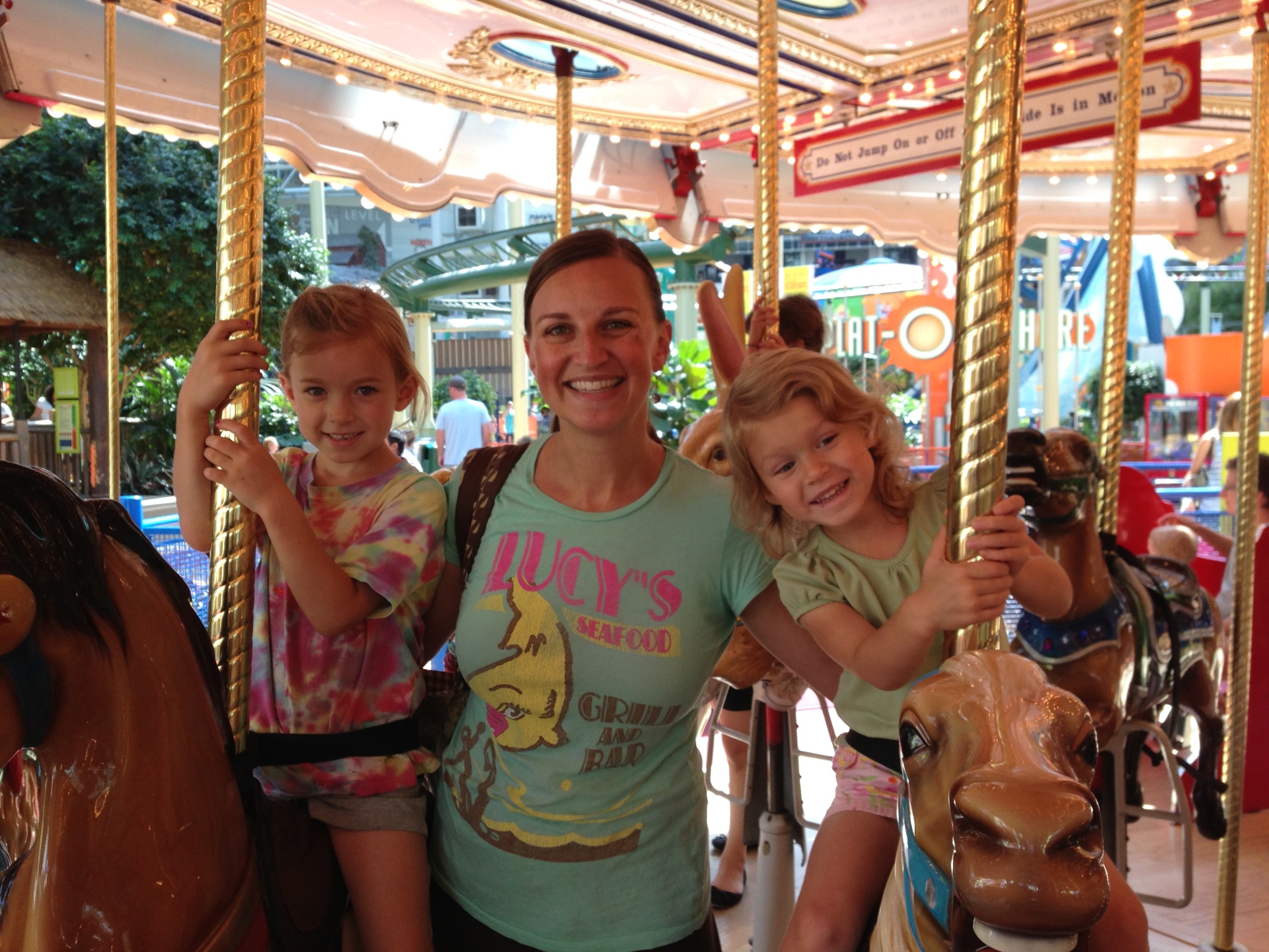 Carousel with the girls